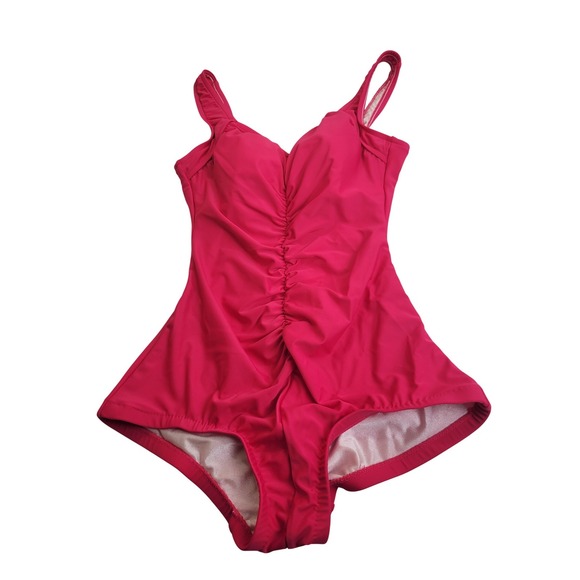 Maxine of Hollywood Other - Maxine of Hollywood One Piece Swimsuit Swim Size 8 Pink Ruched Tummy‎ Control